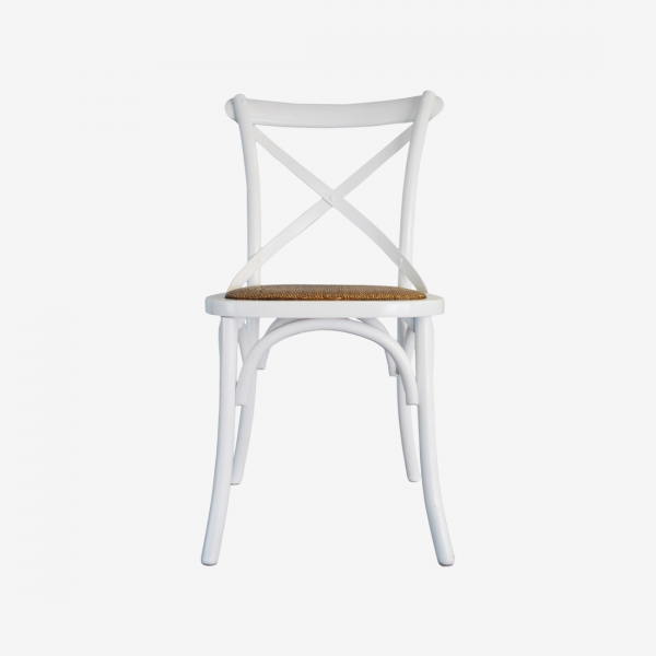 White Cross Back Chair