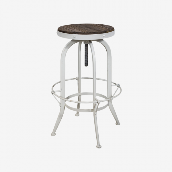 Workshop Bar Stool White