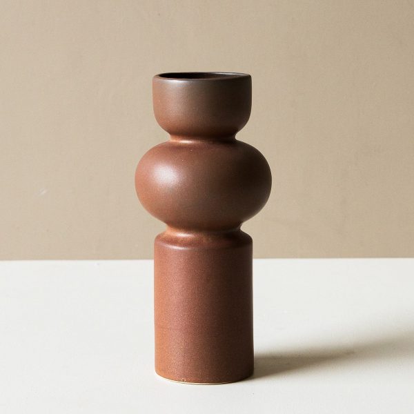 Klein Vase Brown Medium