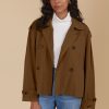 Freya Crop Trench Toffee