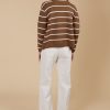 Juno Stripe Jumper/Cardigan Toffee