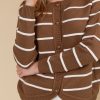 Juno Stripe Jumper/Cardigan Toffee