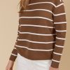 Juno Stripe Jumper/Cardigan Toffee