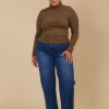 Naria Roll Neck Top Toffee