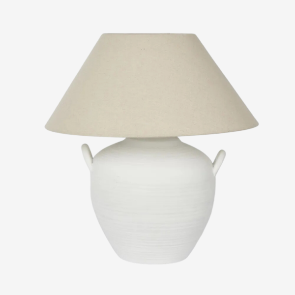 Camille White Table Lamp & Shade