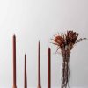 Eco Tapered Candle 25cm Set of 4 Chocolate - Image 2