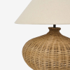 Dallas Rattan Table Lamp with Linen Shade - Image 2