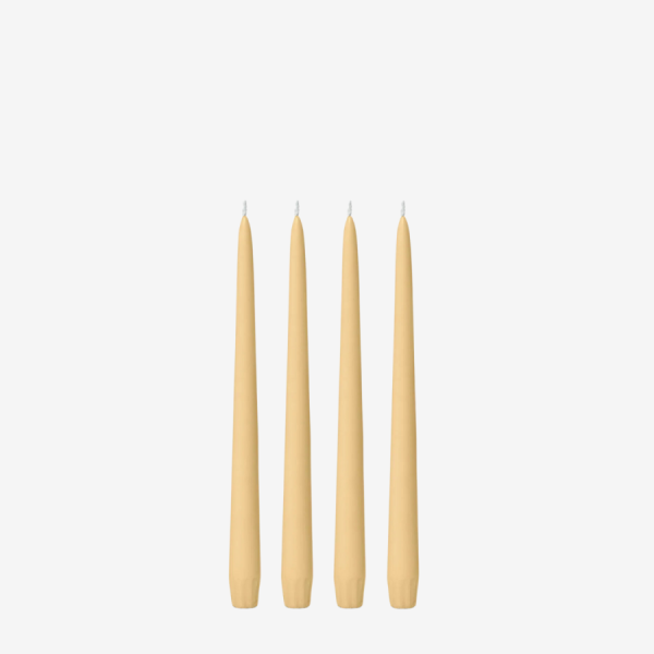 Eco Tapered Candle 25cm Set of 4 Gold