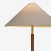 Huntley Leather & Brass Table Lamp & Shade - Image 2