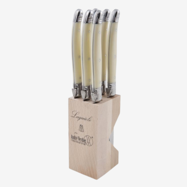 Laguiole Serrated Knife Set of 6 Ivory