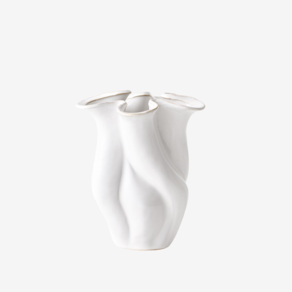 Neva Vase 19cmh x 16cm White