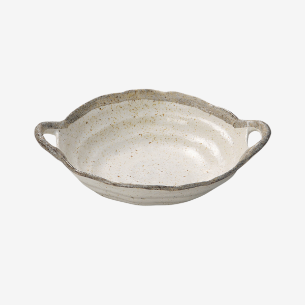 Shirokaratsu Serving Dish with Handles 18cm